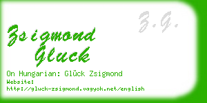 zsigmond gluck business card